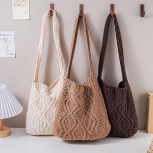 Crochet Tote Bag,Handmade Shoulder Bag ,Valentine Gift, Beach Bag,Women's Tote Bag, Supermarket Bag,Gift for Her